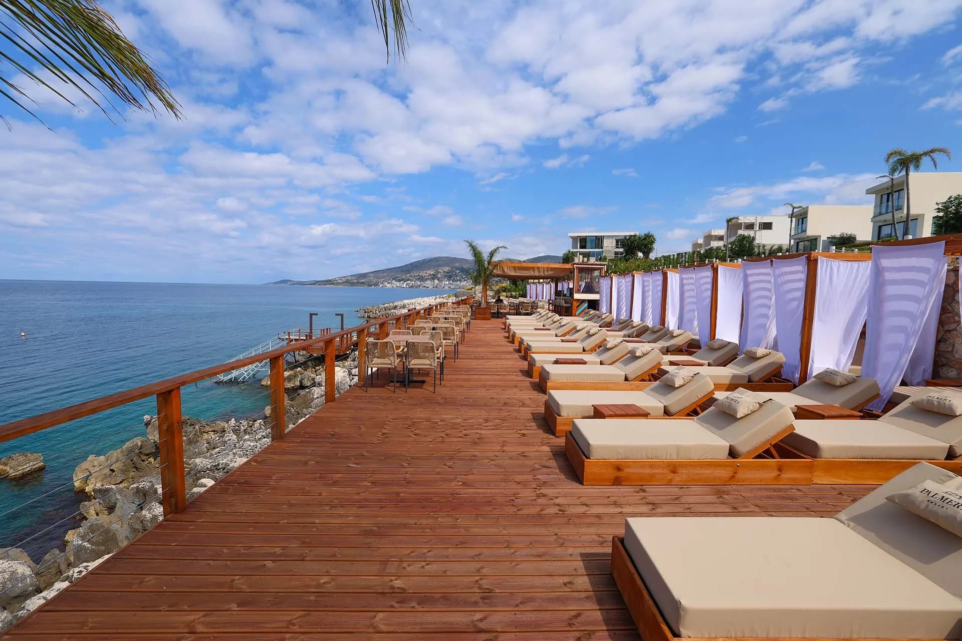 Sun-bleached villa overlooking the Ionian sea at Palmera